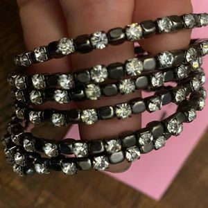 Rhinestone 7-Coil Bracelet